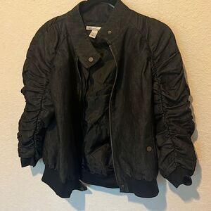 Kenneth Cole Size Small Denim Scrunch Sleeve Jacket - Zip Up - NEVER WORN